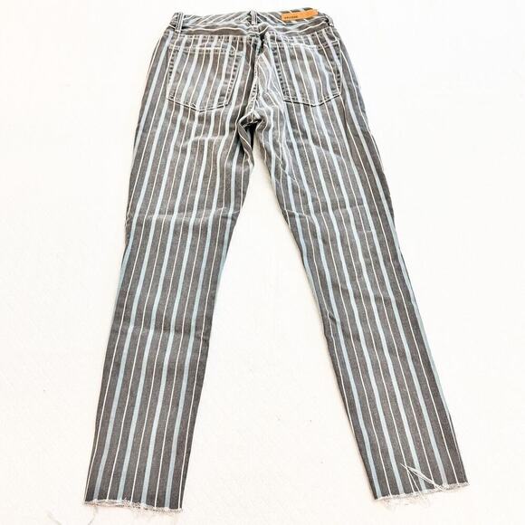 GRLFRND Karolina Taffy Skinny Striped Raw Hem Denim Jeans Size 25 - Picture 4 of 11